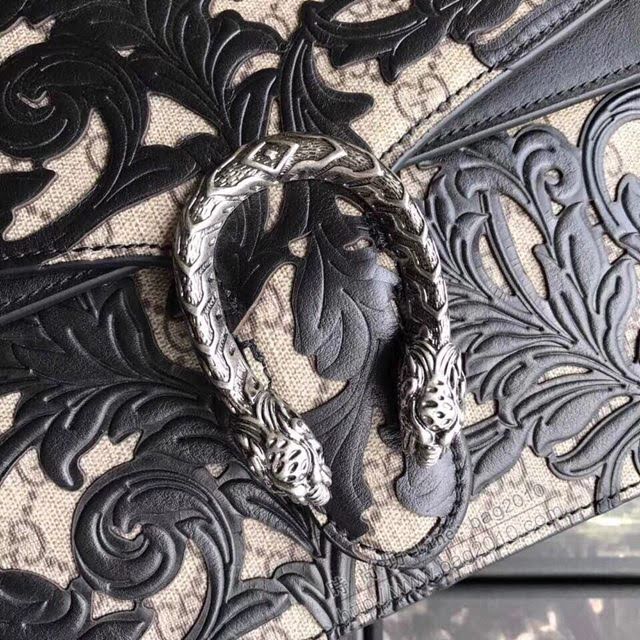 Gucci包 古馳新款女包 Gucci酒神包 400235黑蔓藤 Gucci鏈條斜挎女包 Gucci肩背包  gdj1019